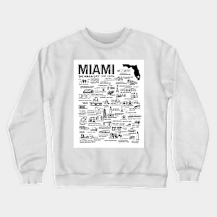 Miami Florida Map Crewneck Sweatshirt